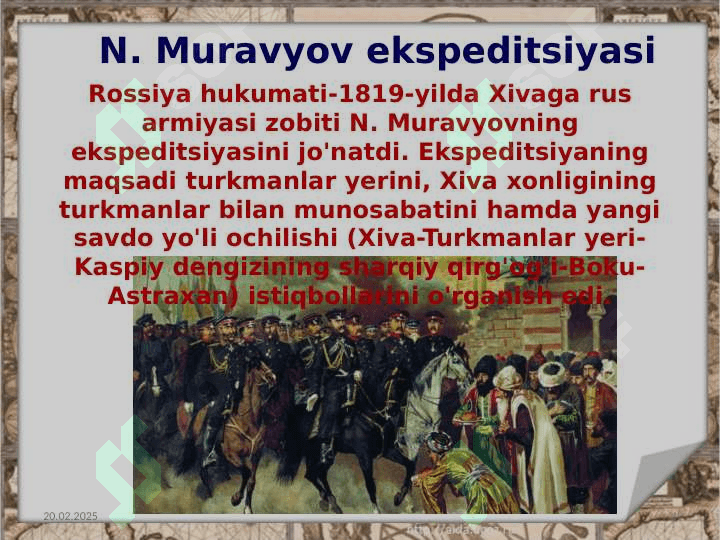 Xiva xonligining tashqi siyosati Muhammad Rahimxon I davrida Xiva xonligi 4
