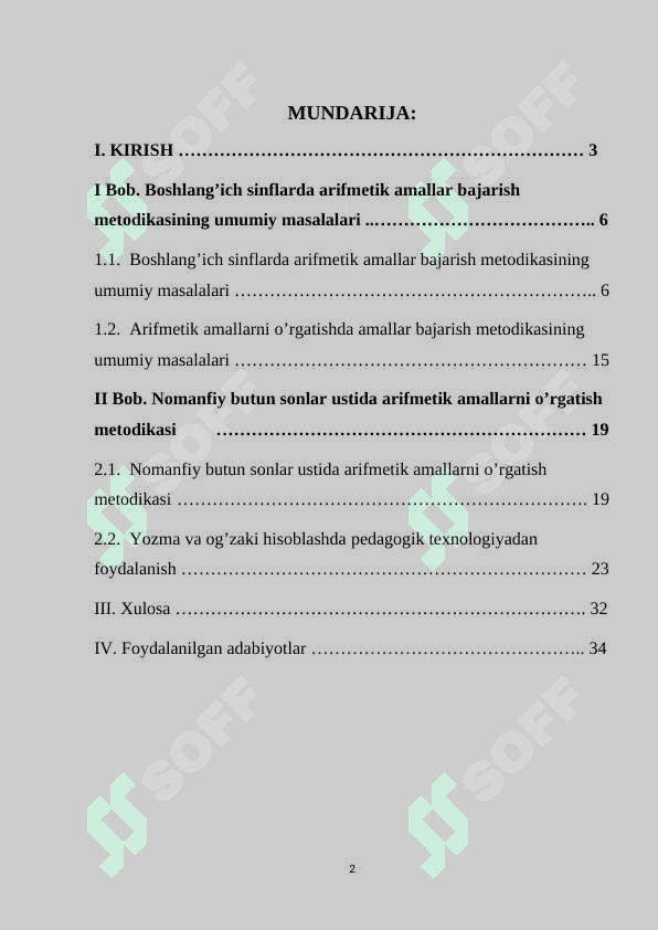 1-sinfda algebra elementlarini oʻrgatish metodikasi 2