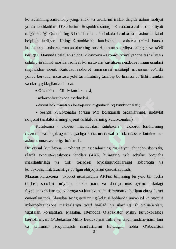 Kutubxonalarning zamonaviy rivojlanishdagi muammolari va istiqbolari 3