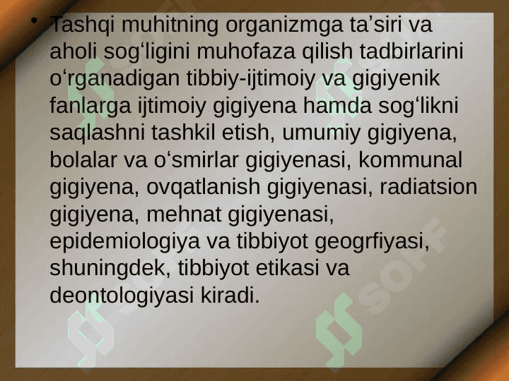 Tibbiyotning biologik fanlar bilan bog'liqligi 6