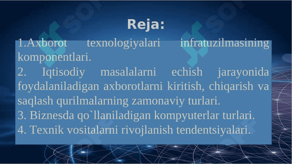 AXBOROT TEXNOLOGIYA-LARINING INFRATUZILMALARI 2