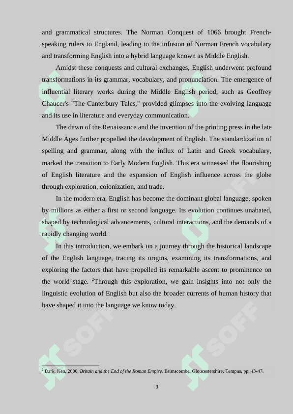 HISTORICAL BACKGROUND OF THE HICTORY OF ENGLISH 3