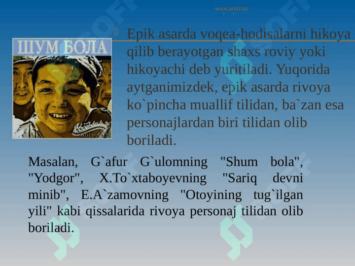 Epik tur va uning janrlari 4