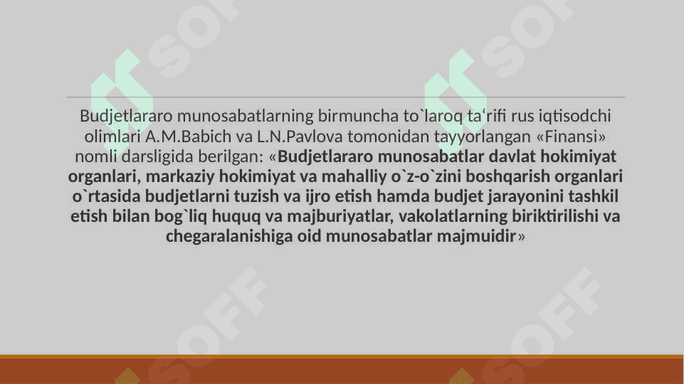 BUDJETLARARO MUNOSABATLAR 6
