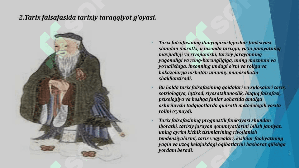 Tarix falsafasi va falsafa tarixi uyg'unligi 4
