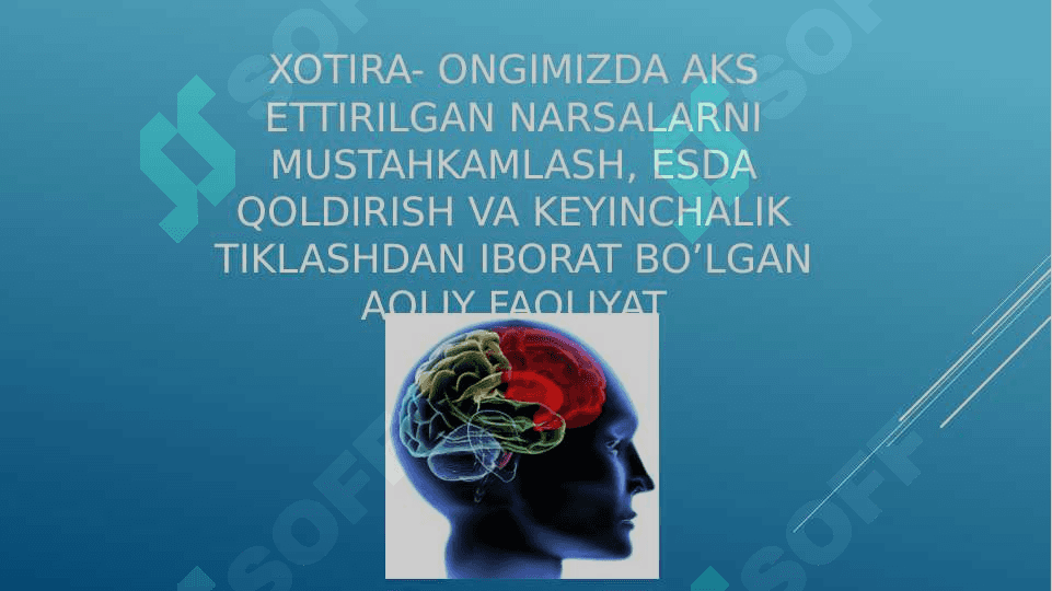 Diqqat va xotira -psixik jarayon sifatida 2