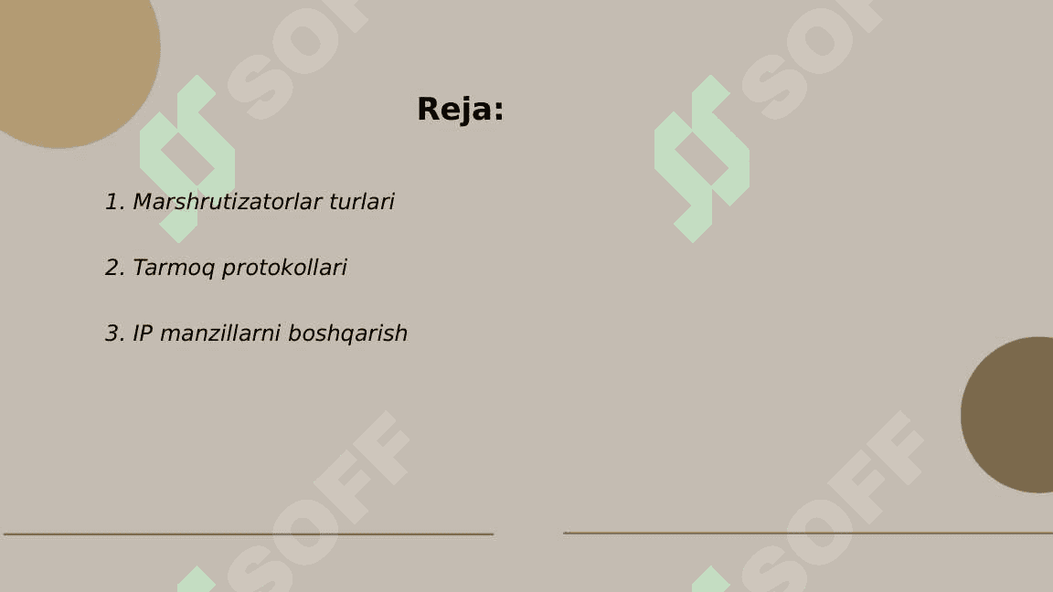 Marshrutizatorlarni boshqarish 2