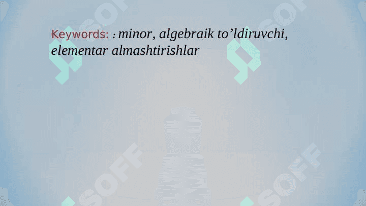 TESKARI MATRITSA VA CHIZIQLI TENGLAMALAR SISTEMASINI TESKARI MATRITSA USULIDA YECHISH 3