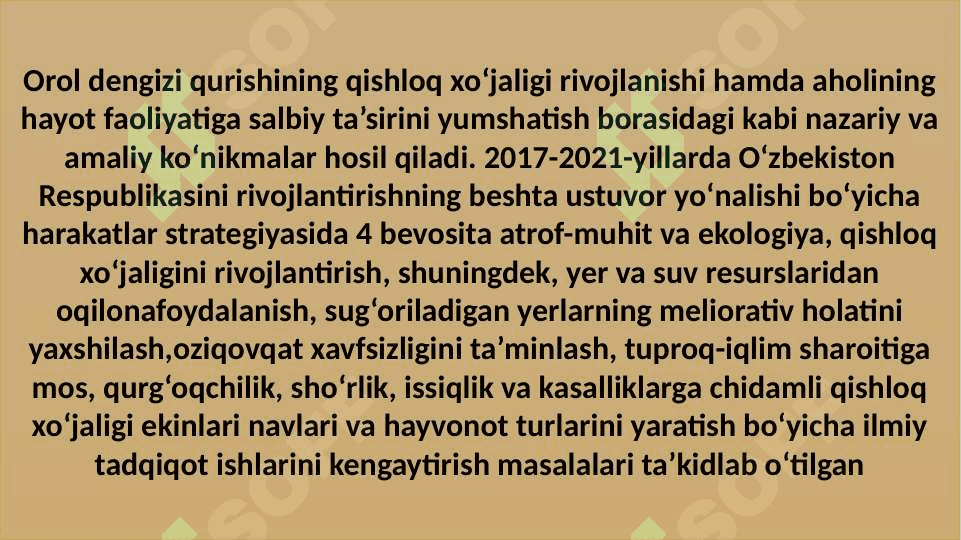 IQLIM O`ZGARISHI VA EKOLOGIK MASALALAR 5