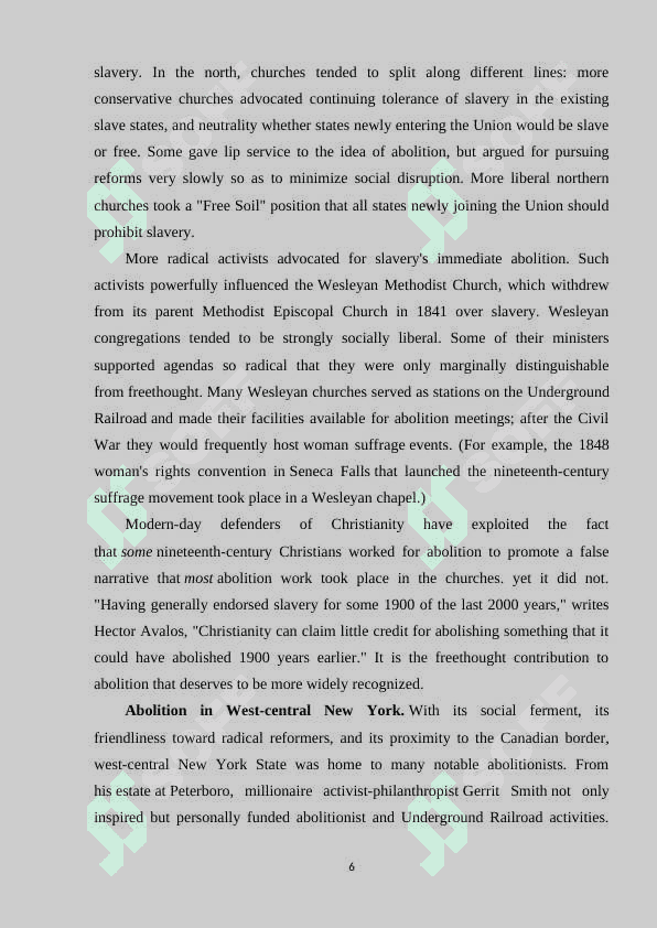 THE CONCEPT OF ABOLITIONISM IN AMERICAN LITERATURE 6