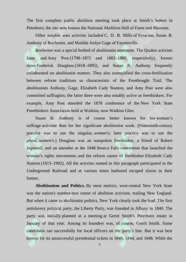 THE CONCEPT OF ABOLITIONISM IN AMERICAN LITERATURE 7