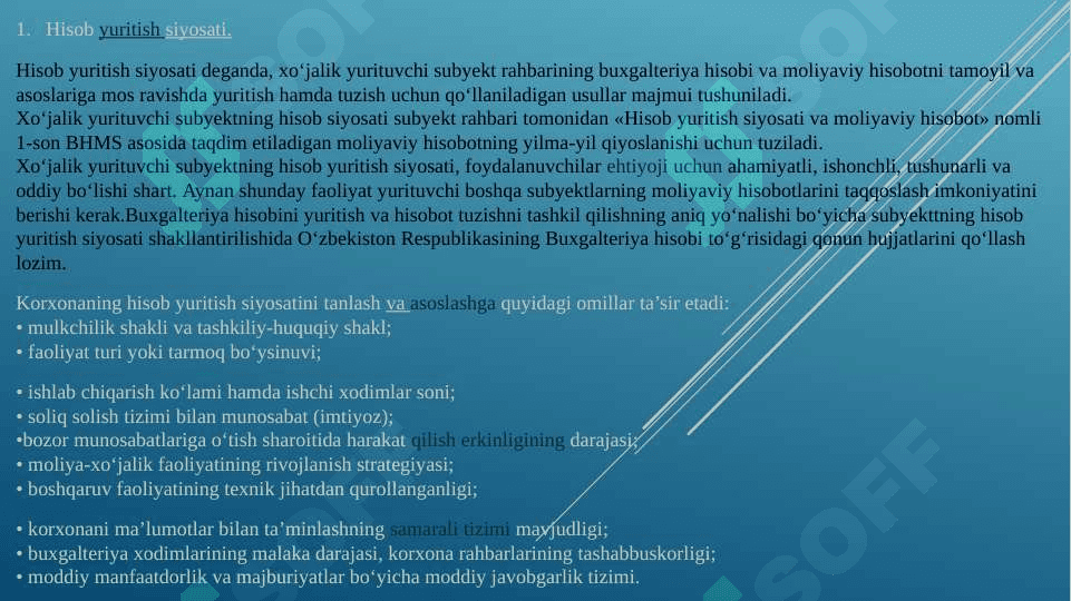 Buxgalteriyada ishni tashkil qilish ppt 3