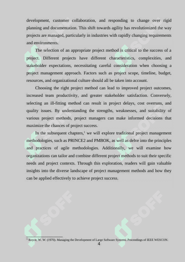 Project methods. 4