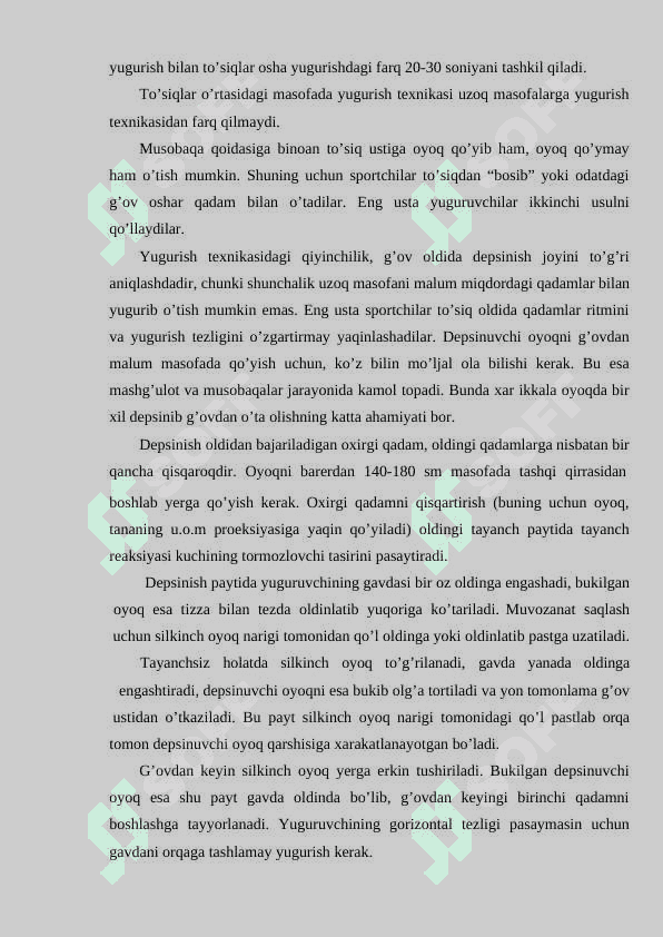 To’siqlar osha (Stipl-chez) yugurish texnikasi asoslari 2