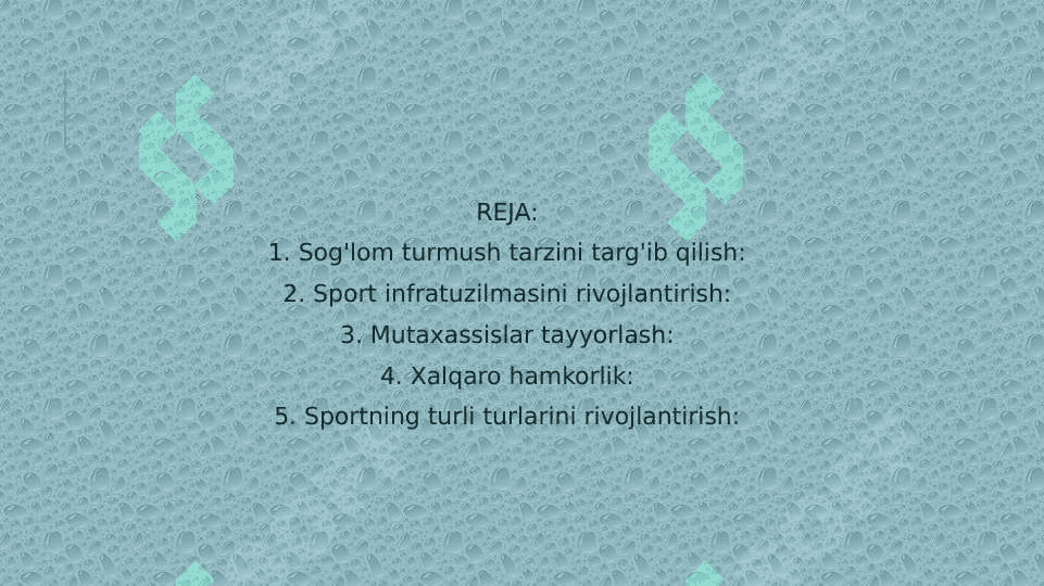 O‘zbekistonda ommaviy jismoniy tarbiya va sportni rivojlantirishning zamonaviy konseptsiyalari. 2