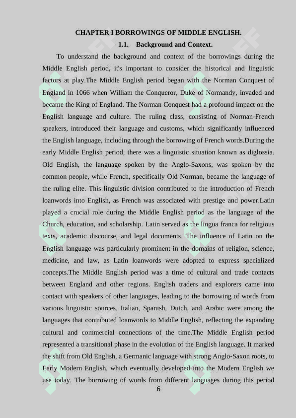 BORROWINGS OF MIDDLE ENGLISH PERIOD 5