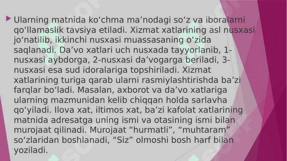 SOHAVIY XIZMAT YOZISHMALARI. 5