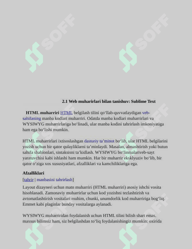 Sublime Text muharriri. HTML, CSS fayllar bilan ishlash 4