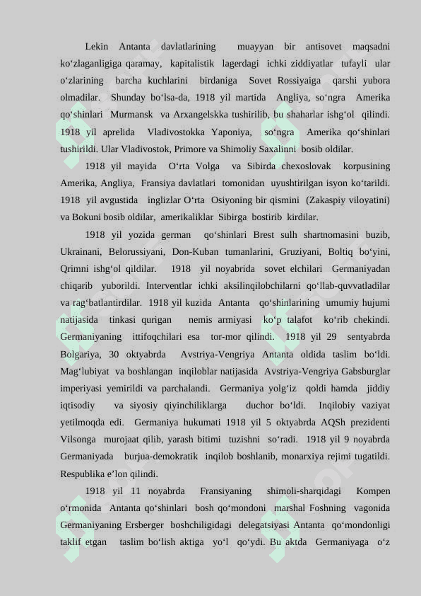 I va II Jahon urushi o‘rtasida Yevropa va Amerika mamlakatlari. Inqirozlar va urushlar. 4