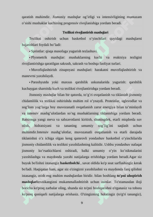 BASKETBOLDA CHIDAMLILIK VA UNI RIVOJLANTIRISH 8