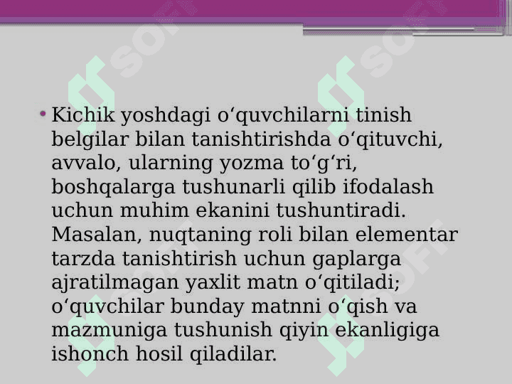 Boshlang’ich sinf darsliklarida punktuatsiyaga oid berilgan materillar tahlili. 4