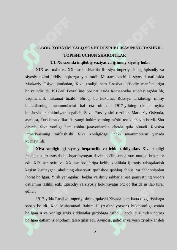 Xorazm Xalq Sovet Respublikasining tashkil topishi 5