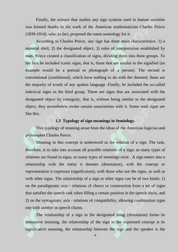 Semiology types of meaning 8