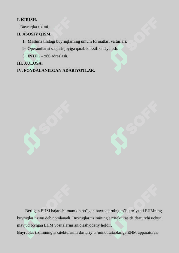Buyruqlar tizimi arxitekturasi 2