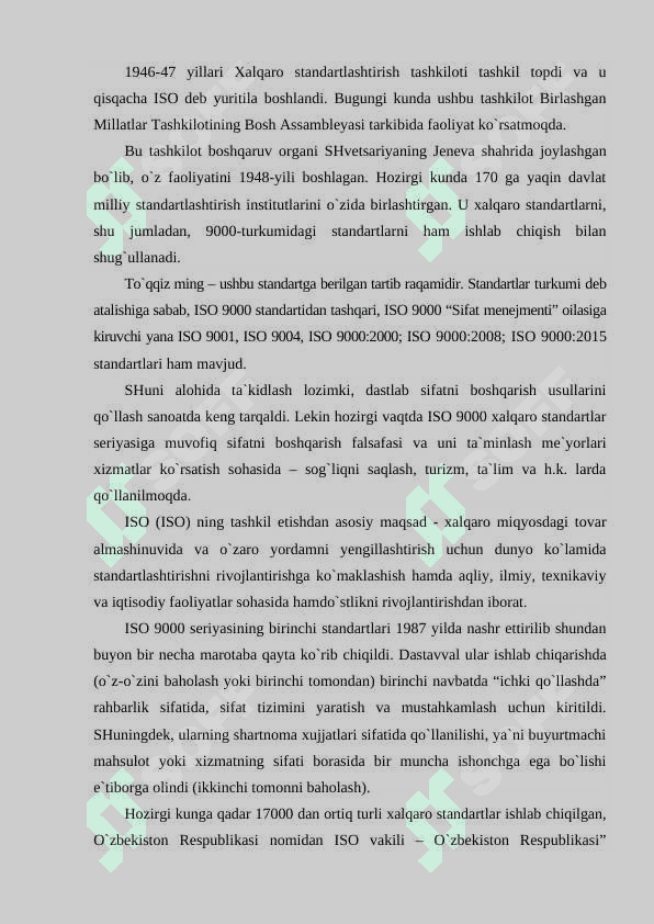 Sifatni boshqarishning xalqaro standartlarini joriy etish 3