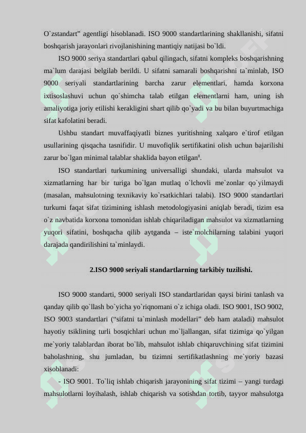 Sifatni boshqarishning xalqaro standartlarini joriy etish 4