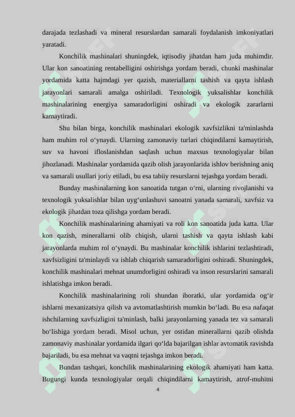 Konchilik mashinalarini texnik holati va ularni o'zgartirish sabablari 4