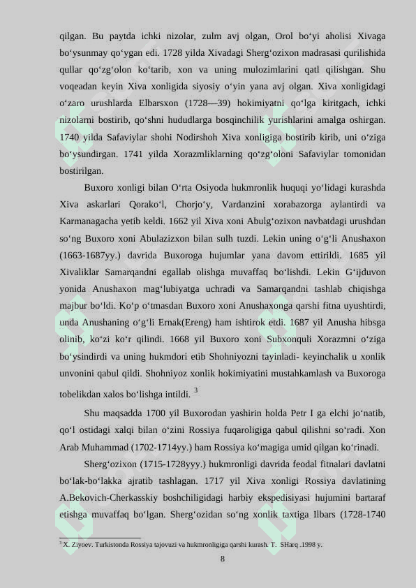 Xiva xonligi tarixiga oid manbalar tahlili 8