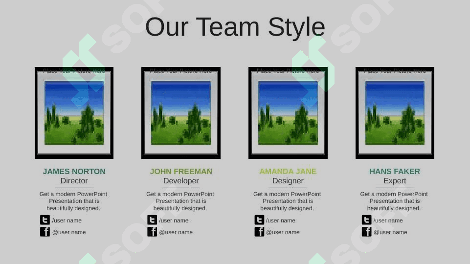 Tabiat PowerPoint shablon, Natural Leaf PowerPoint Templates 5