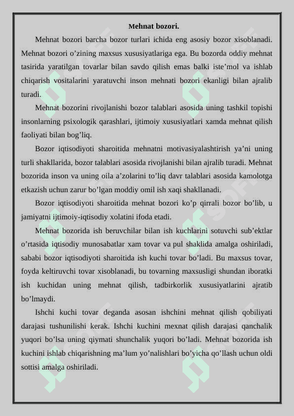 Raqobatlashgan mehnat bozori 2