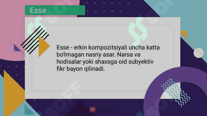 Esse haqida tushuncha 2
