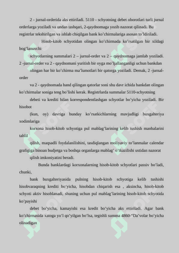 HISOB-KITOB SCHYOTI BO‘YICHA MUOMALALAR HISOBI 8