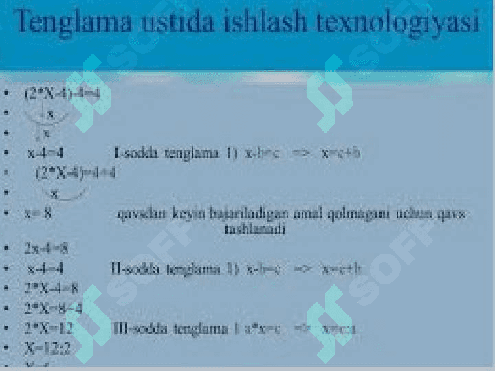 TENGLAMA VA UNING YECHIMLARI 3