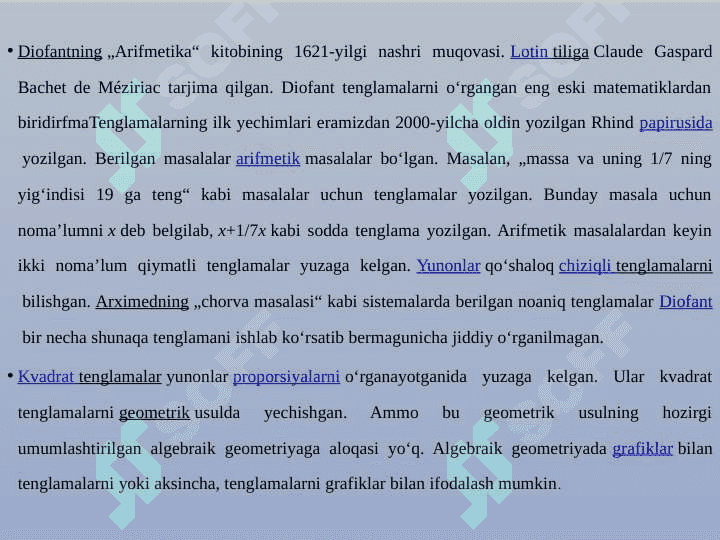 TENGLAMA VA UNING YECHIMLARI 4