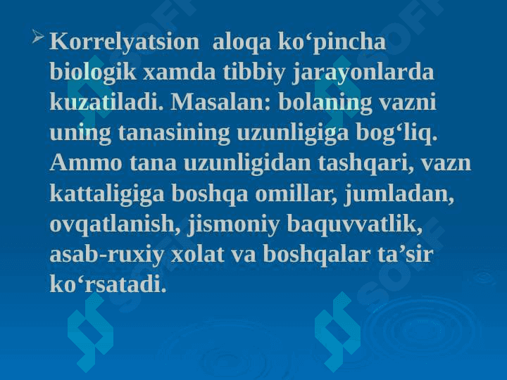 Korrelyatsiya koeffitsienti, uning baxolash usullari, statistik tahlil etishda qo‘llanilishi 5