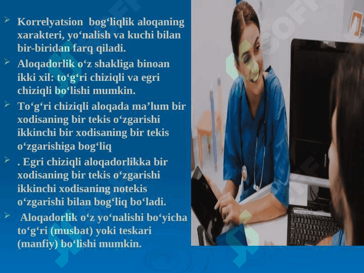 Korrelyatsiya koeffitsienti, uning baxolash usullari, statistik tahlil etishda qo‘llanilishi 6