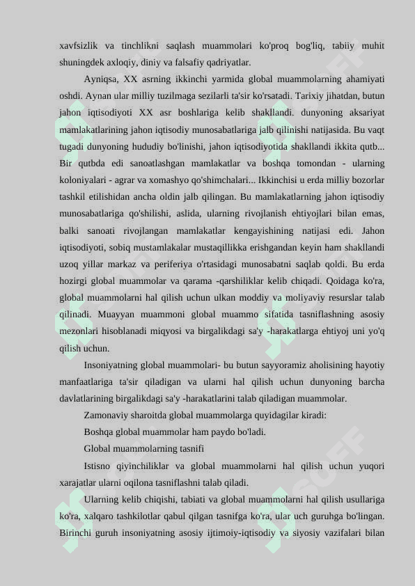 Jaxon iqtisodiyotida oziq-ovqat muommosi 3