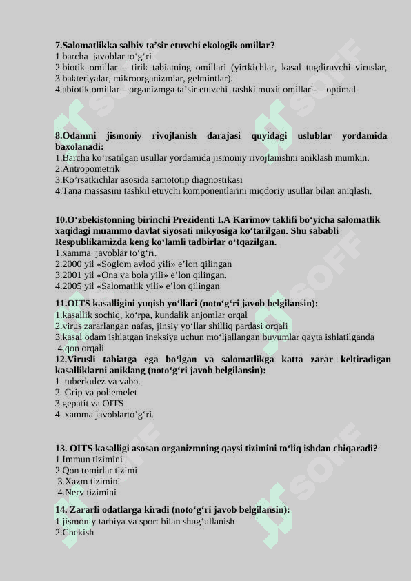 Valeologiya test 2