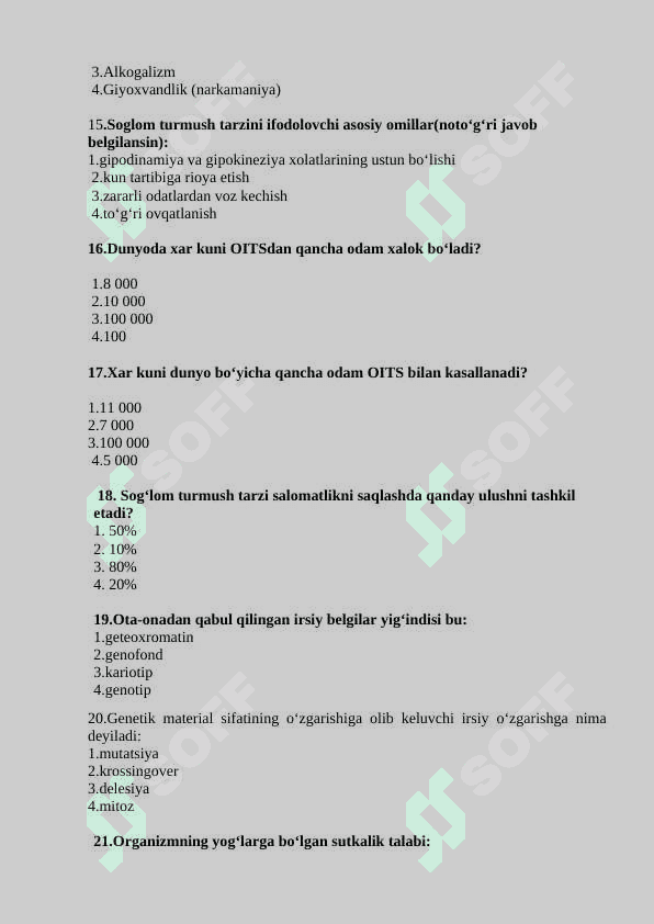 Valeologiya test 3
