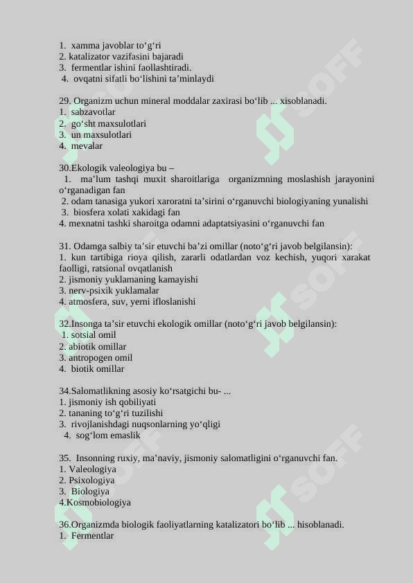 Valeologiya test 5