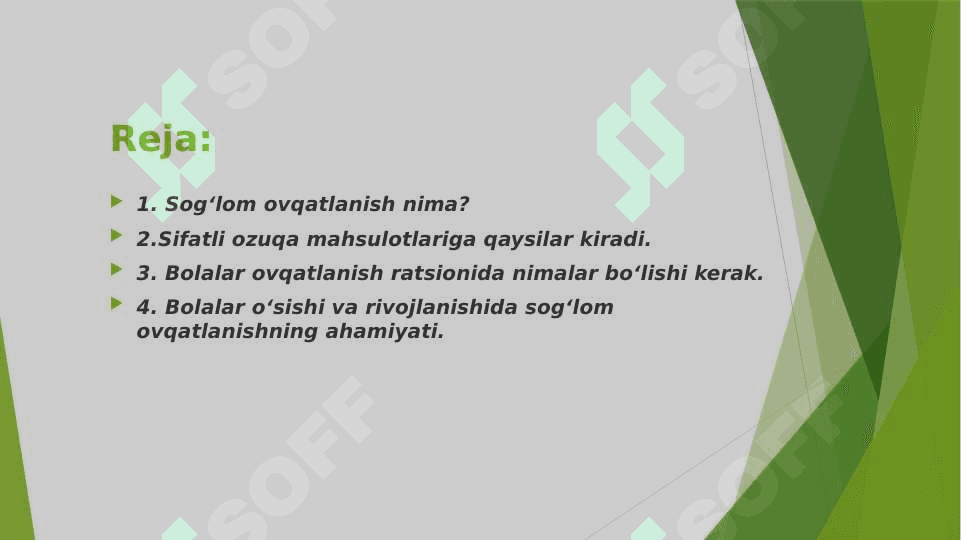 Bolalarni sogʻlom ovqatlanishini tashkil etish 3