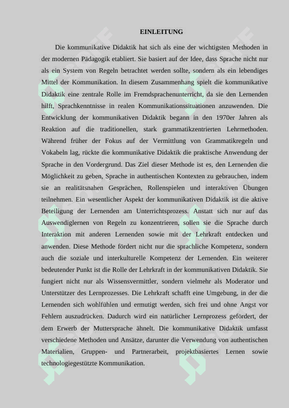 Die Entwiklung der kommunikativen Didaktik. Nemis tilida kurs ishi 2