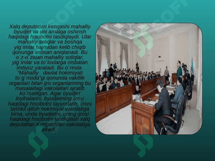 O`zbekiston  Respublikasining   mahalliy  hokimiyat organlari 6