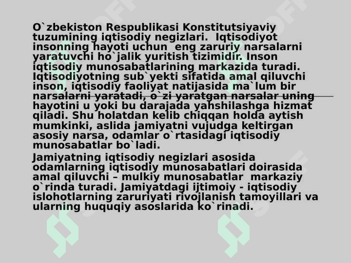 O`zbekistonda jamiyat va shaxs munosabatlarining konstitutsiyaviy belgilari 2