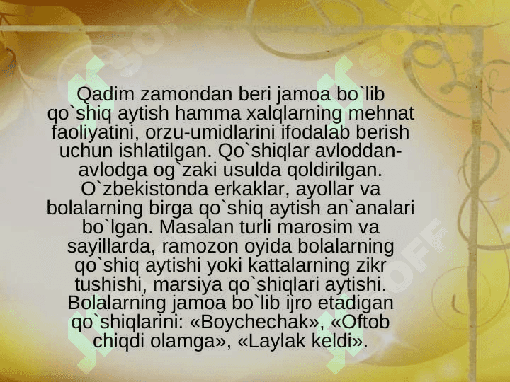 O`zbekistonda xor madaniyati 4