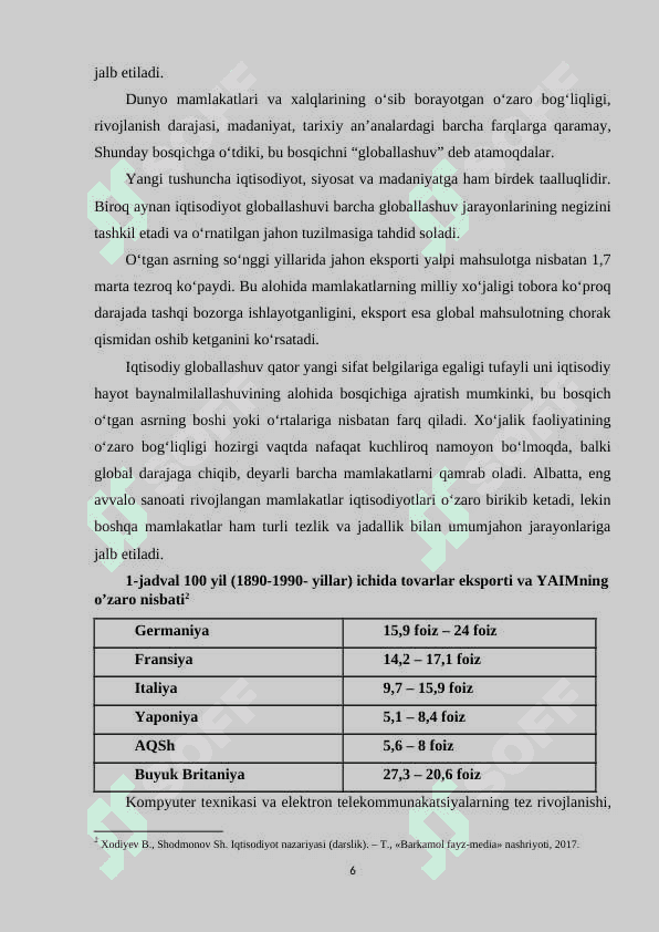 GLOBAL BOZORLAR SHAKILLANISHI VA ULARNING XUSUSIYATLARI 6